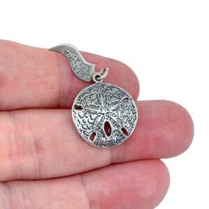 Ocean Sand Dollar Catalina Island Charm | Vintage Sterling Silver 925